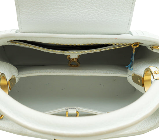 Louis Vuitton White Capucines BB Lucky Ribbons Bag