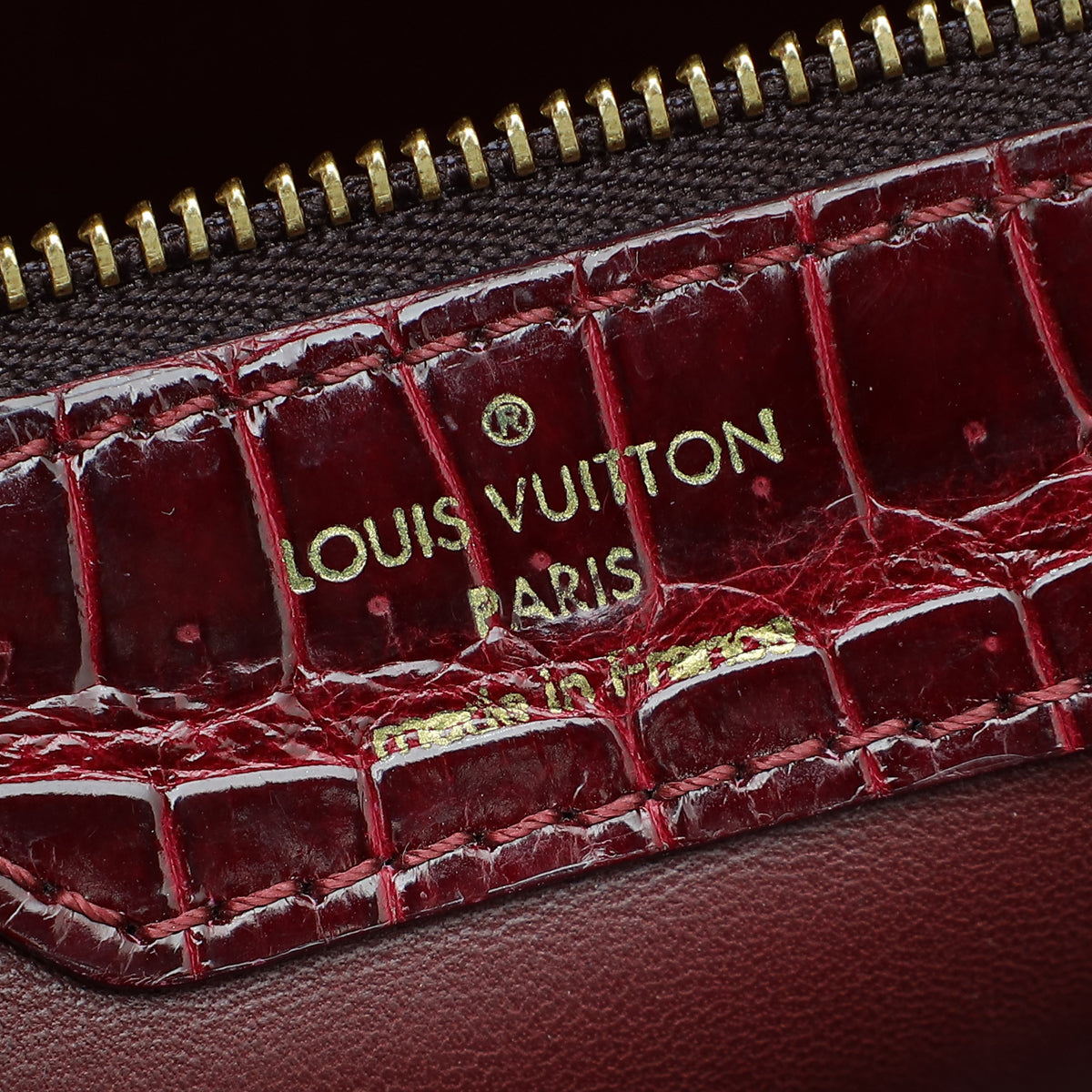 Louis Vuitton Burgundy Alligator Brea MM Bag