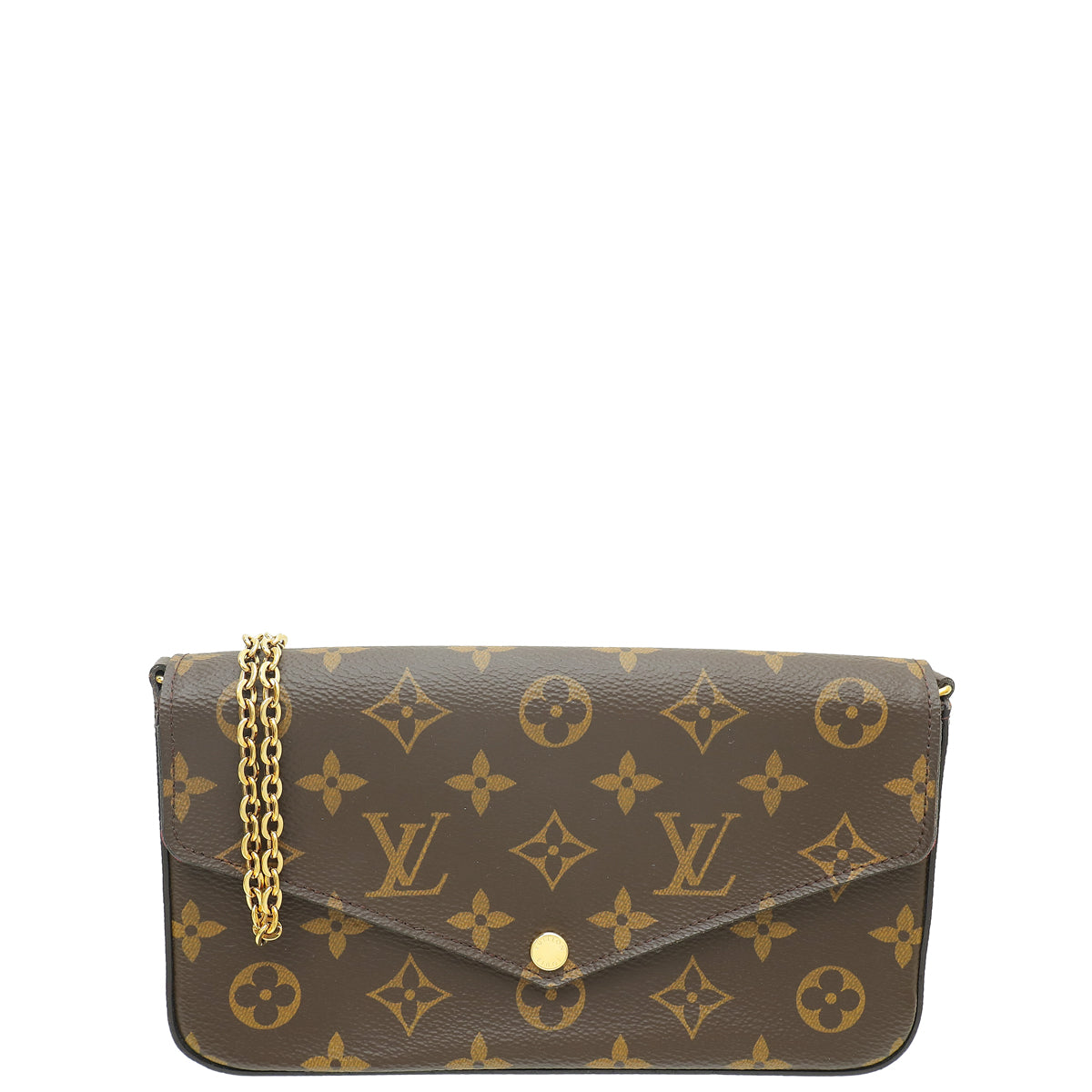 Louis Vuitton Brown Monogram Pochette Felicie-Louis Vuitton-THE CLOSET