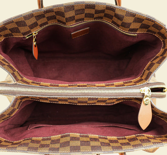 Louis Vuitton Ebene Damier Ascot Bag w/ Initial S