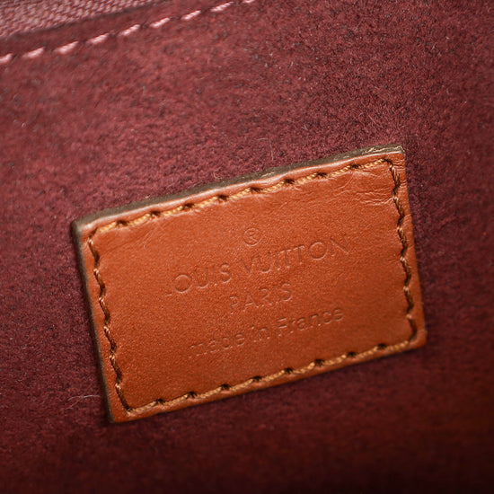 Louis Vuitton Ebene Damier Ascot Bag w/ Initial S