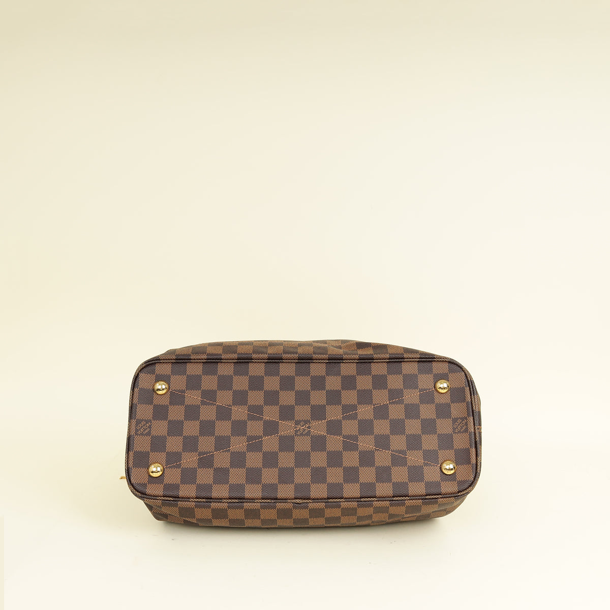 Louis Vuitton Ebene Damier Ascot Bag w/ Initial S