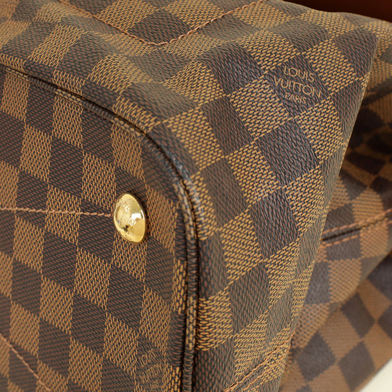 Louis Vuitton Ebene Damier Ascot Bag w/ Initial S
