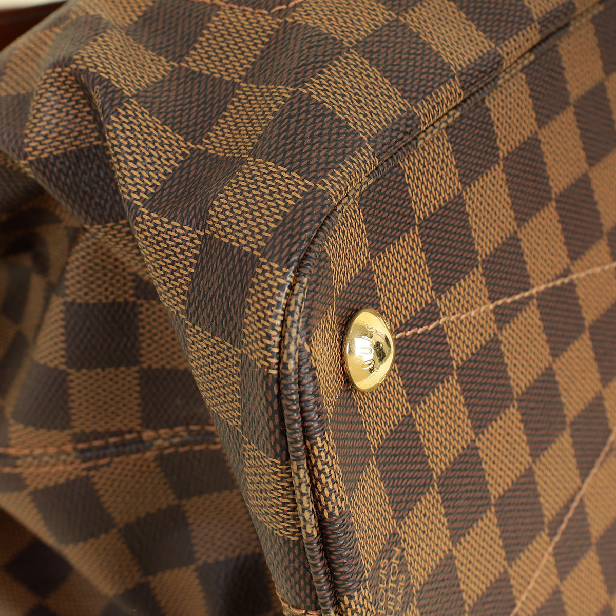 Louis Vuitton Ebene Damier Ascot Bag w/ Initial S