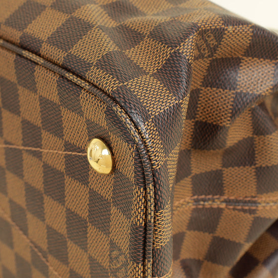 Louis Vuitton Ebene Damier Ascot Bag w/ Initial S