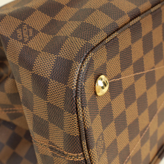 Louis Vuitton Ebene Damier Ascot Bag w/ Initial S