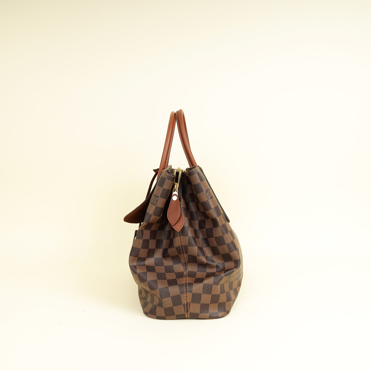 Louis Vuitton Ebene Damier Ascot Bag w/ Initial S