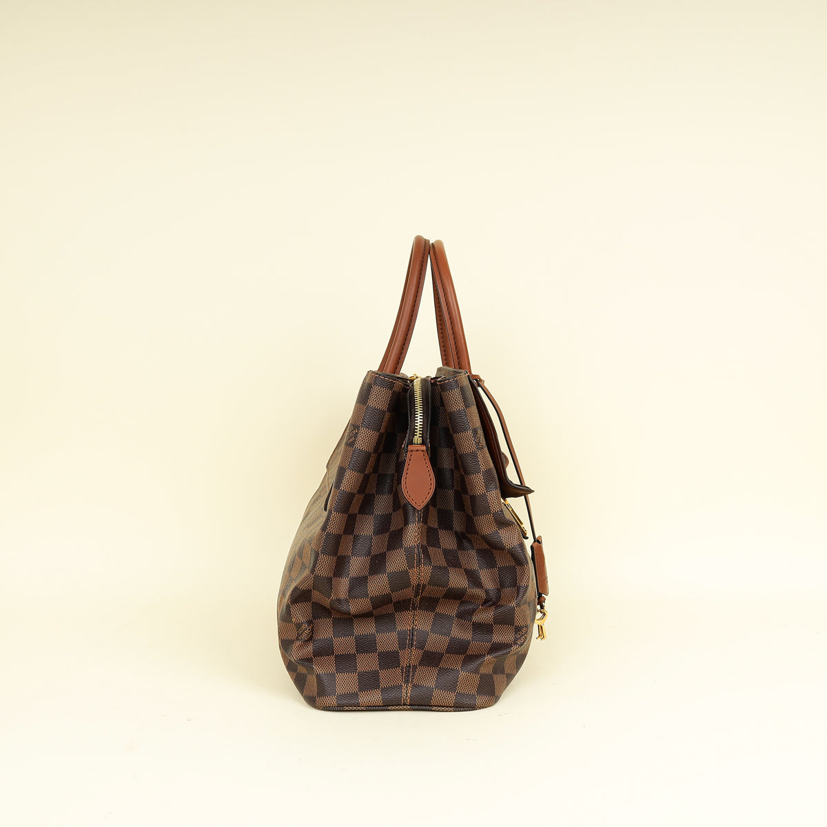 Louis Vuitton Ebene Damier Ascot Bag w/ Initial S