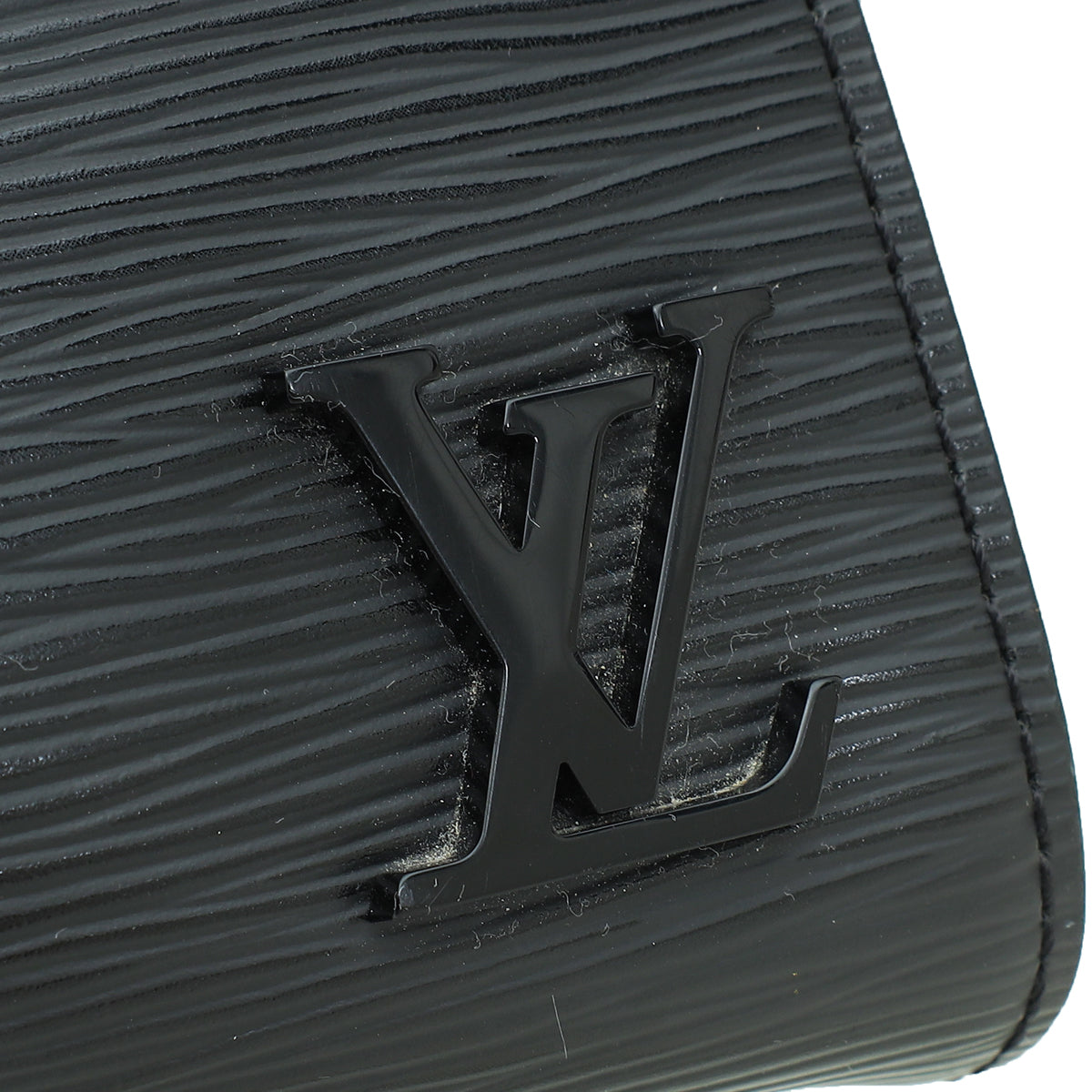 Louis Vuitton Black Cluny BB Bag w/ Initial R