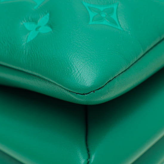 Louis Vuitton Vert Green Monogram Embossed Puffy Coussin PM Bag