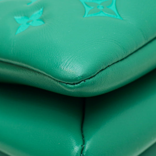 Louis Vuitton Vert Green Monogram Embossed Puffy Coussin PM Bag