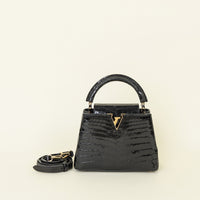 Louis Vuitton Black Alligator Mini Capucines Bag