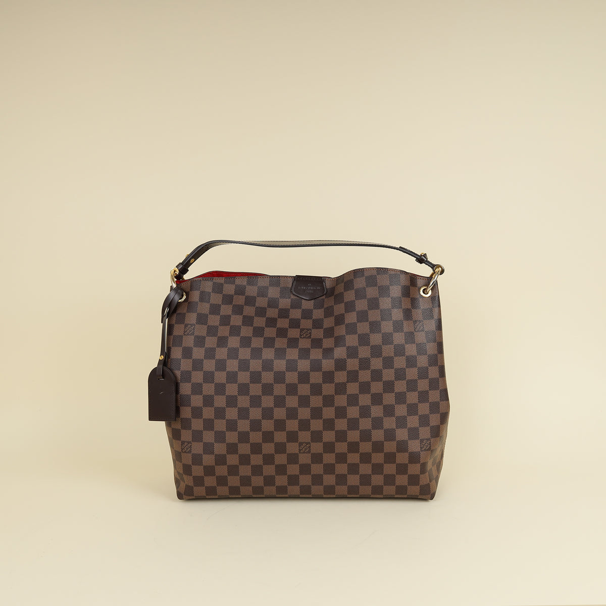 Louis Vuitton Damier Ebene Graceful MM Hobo Bag W/P Initial-Louis Vuitton-THE CLOSET