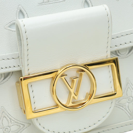 Louis Vuitton White Monogram Cutout Broderie Dauphine East West Bag