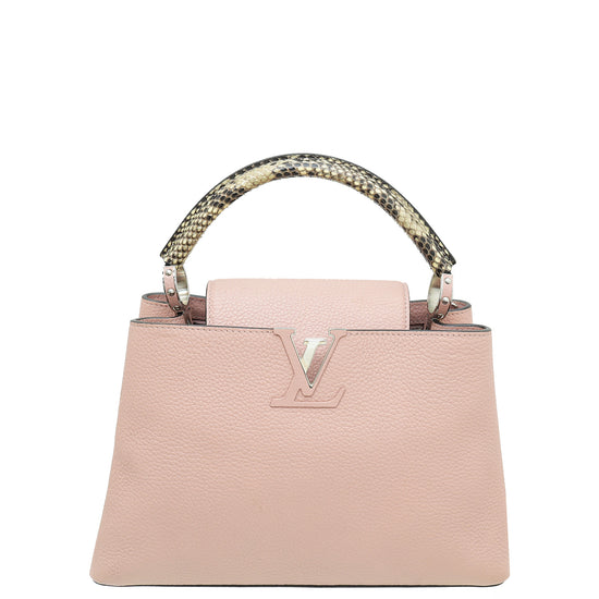Louis Vuitton Magnolia Leather Capucines MM Bag- PINK color at
