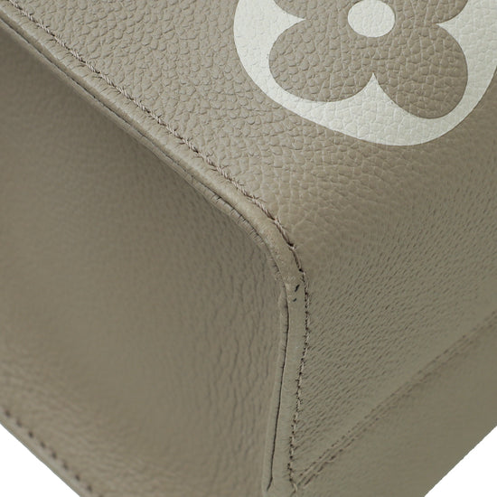 Louis Vuitton Onthego mm Giant Monogram Leather Shoulder Bag Bicolor