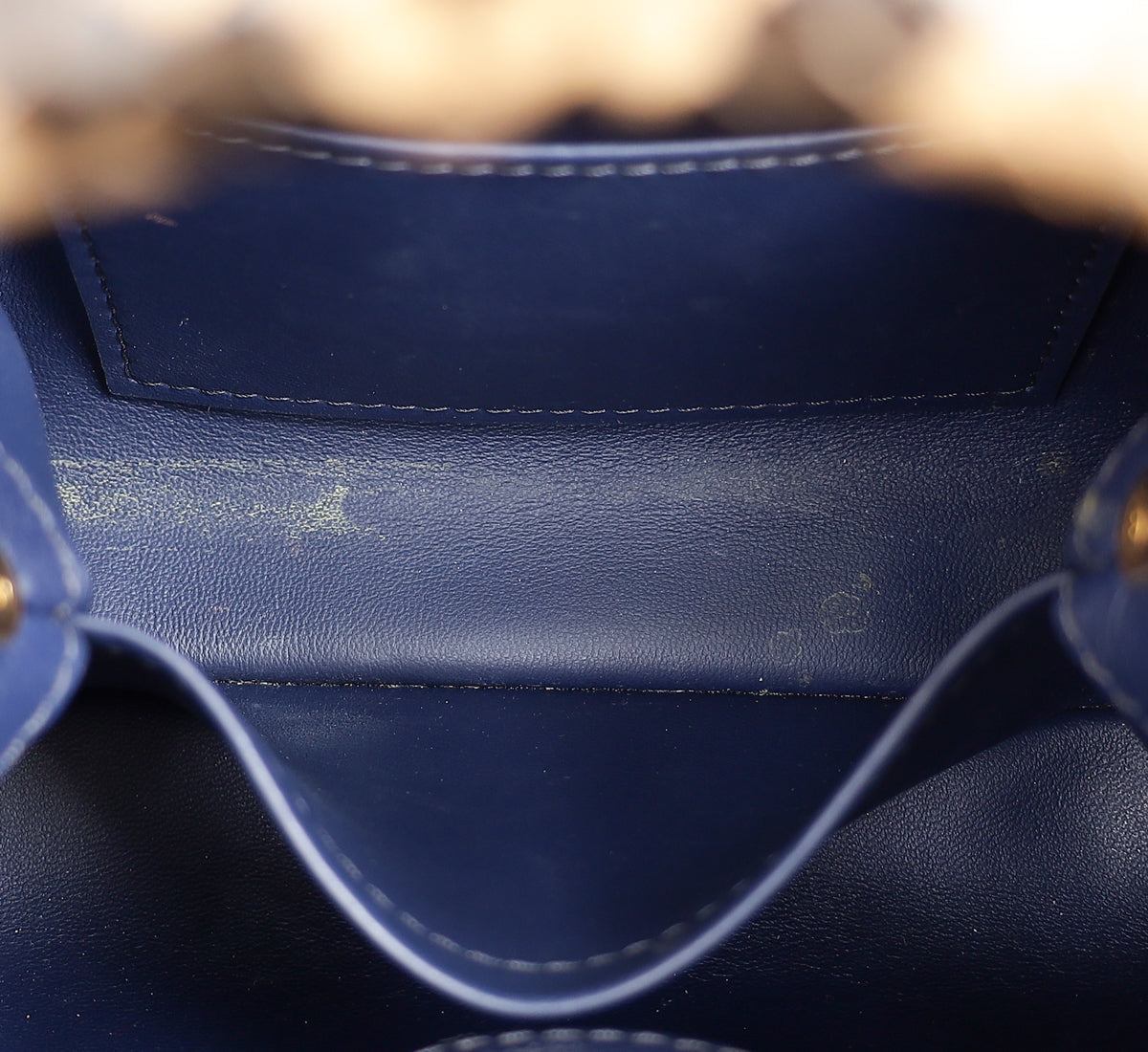 Louis Vuitton Blue Mini Capucine Python Details Bag