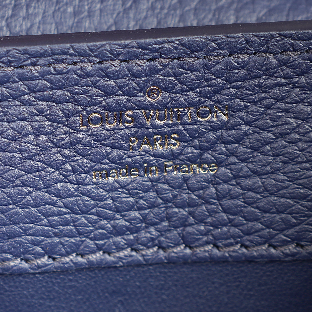 Louis Vuitton Blue Mini Capucine Python Details Bag