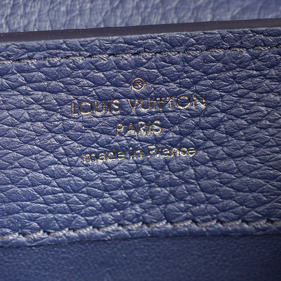 Louis Vuitton Blue Mini Capucine Python Details Bag