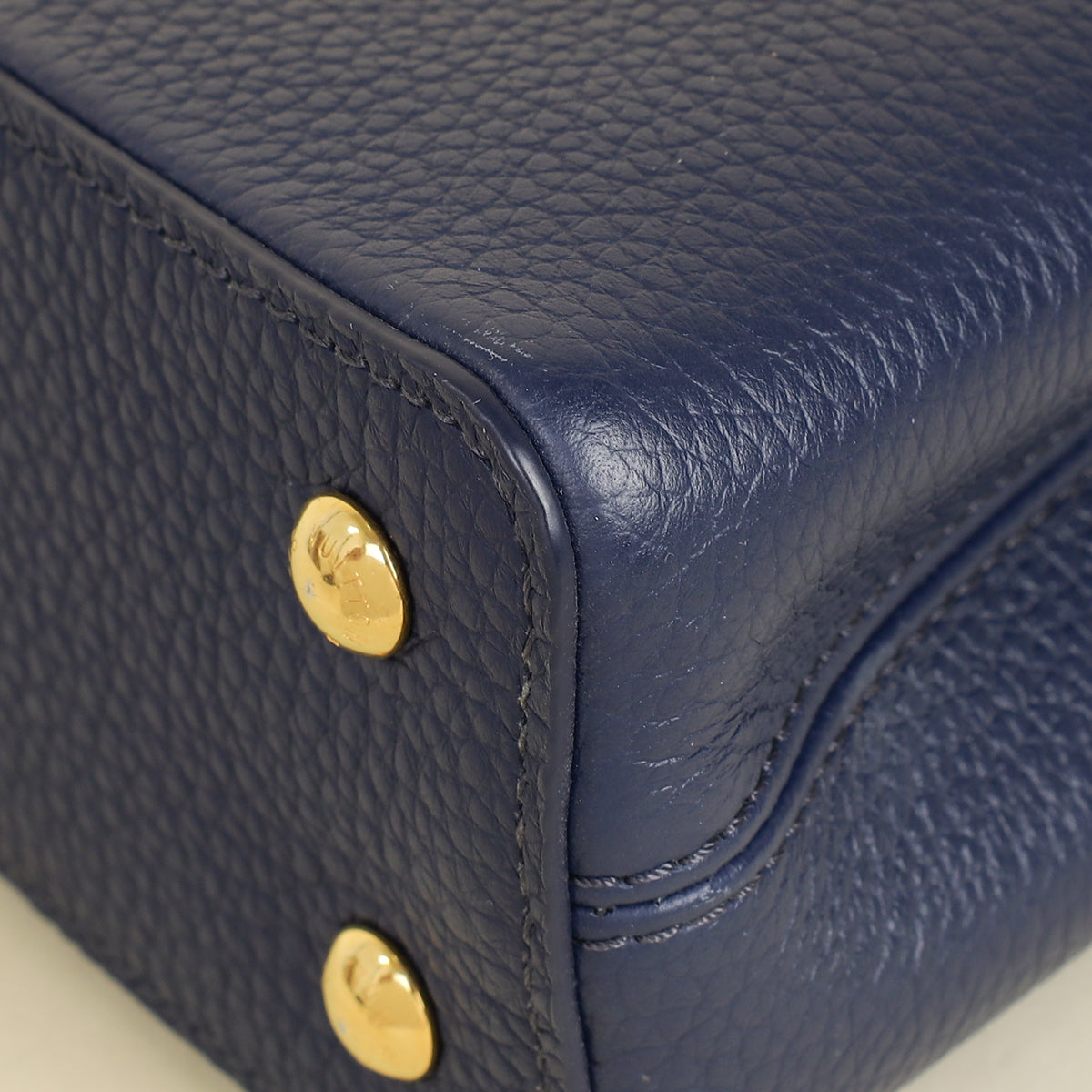 Louis Vuitton Blue Mini Capucine Python Details Bag