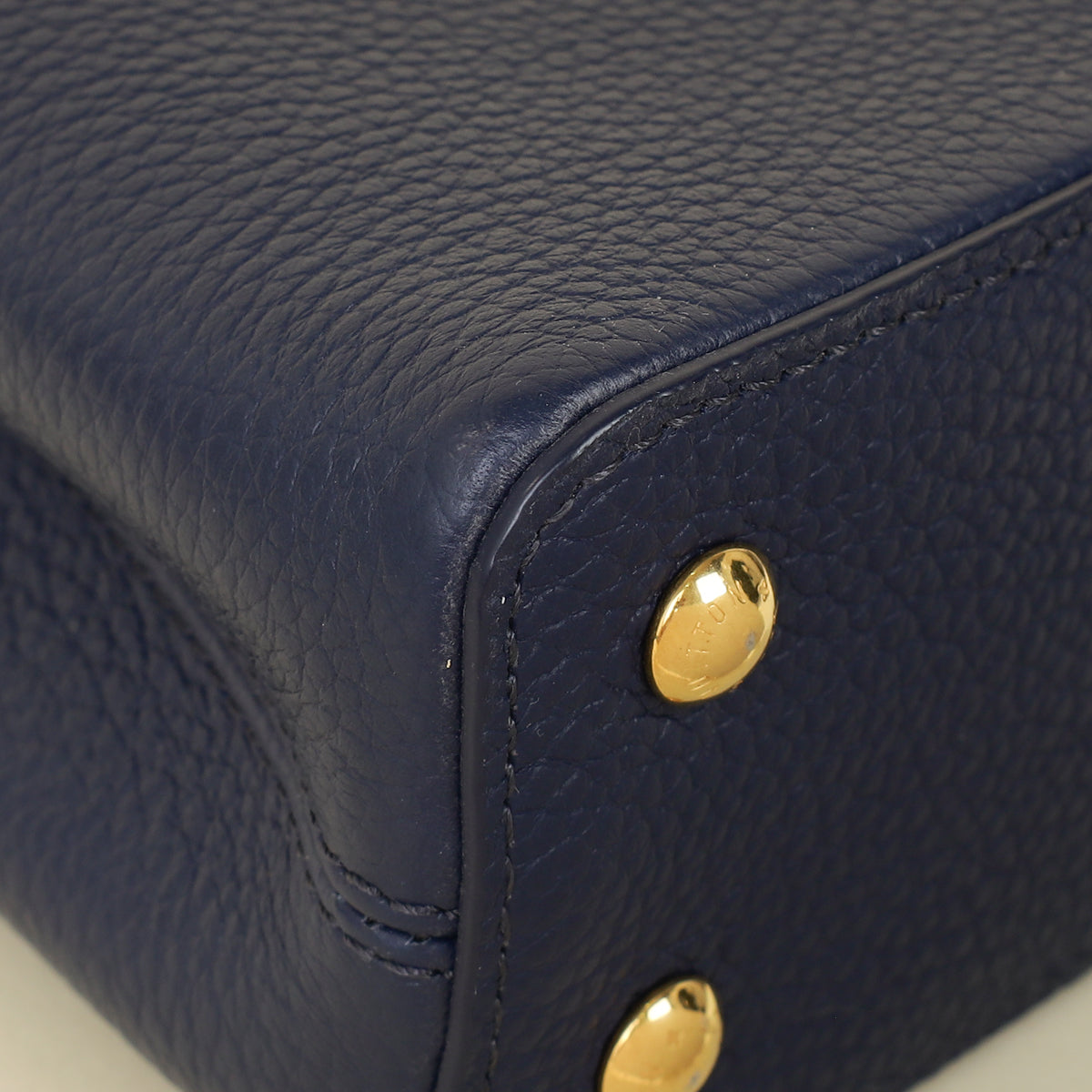 Louis Vuitton Blue Mini Capucine Python Details Bag