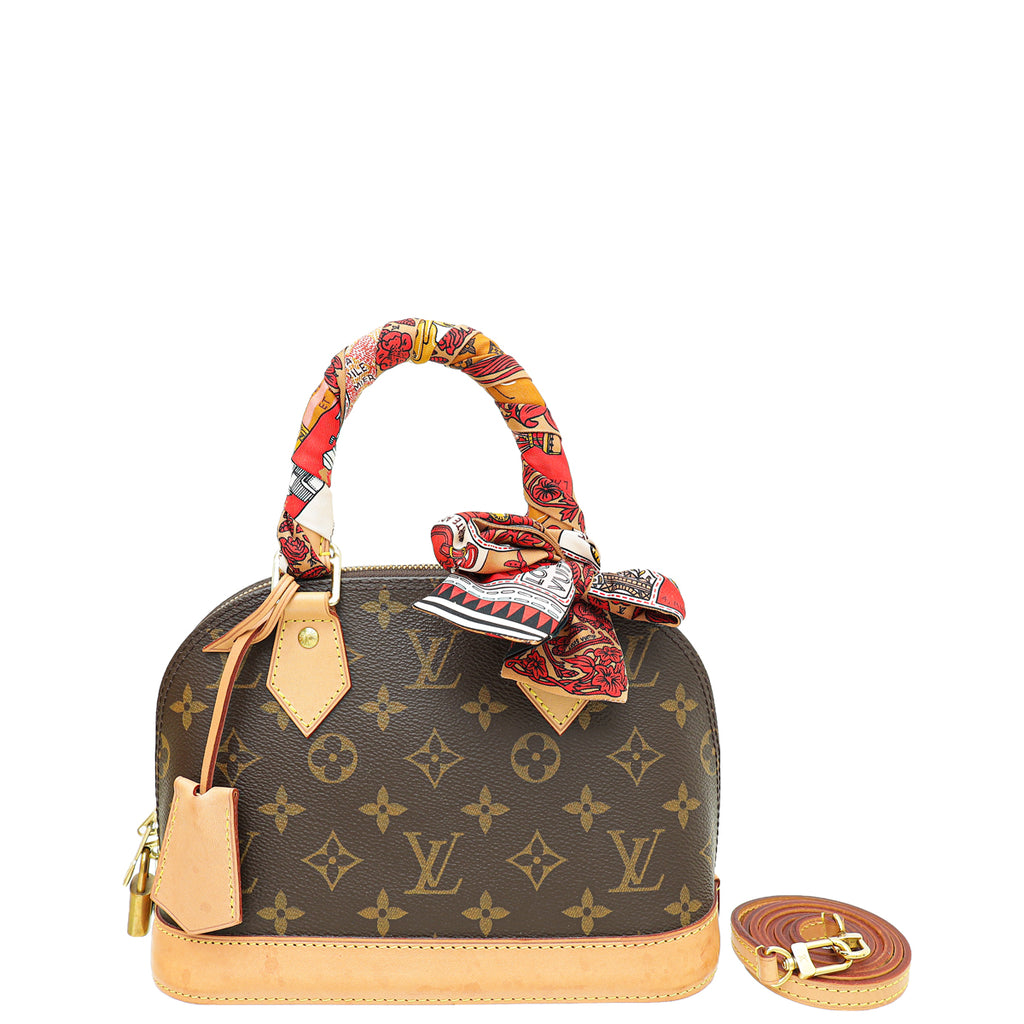 Louis Vuitton Alma Bb With Scarf Handbags Louis Vuitton Alma Bb