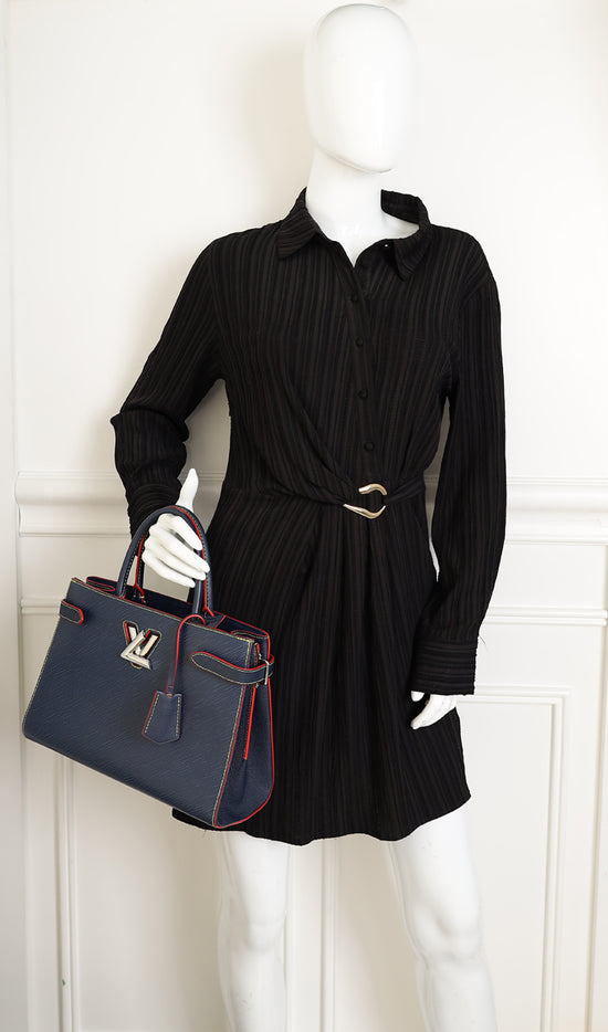 Louis Vuitton Indigo Blue Twist Tote Bag W/ NK Initials