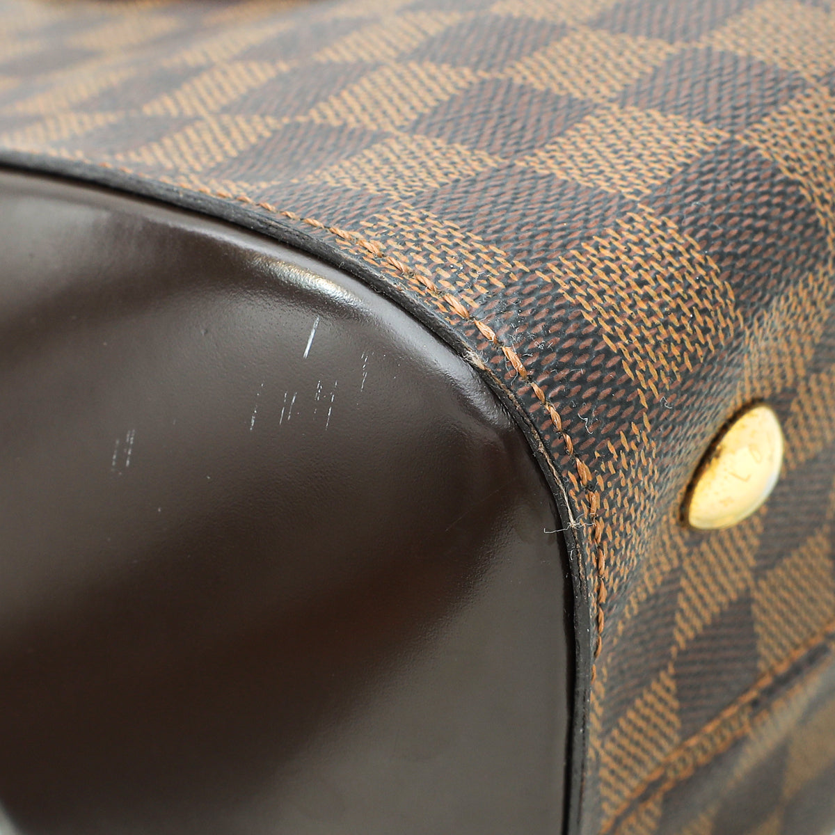 Louis Vuitton Damier Ebene Rivoli MM Brown Ladies Tote Handbag For