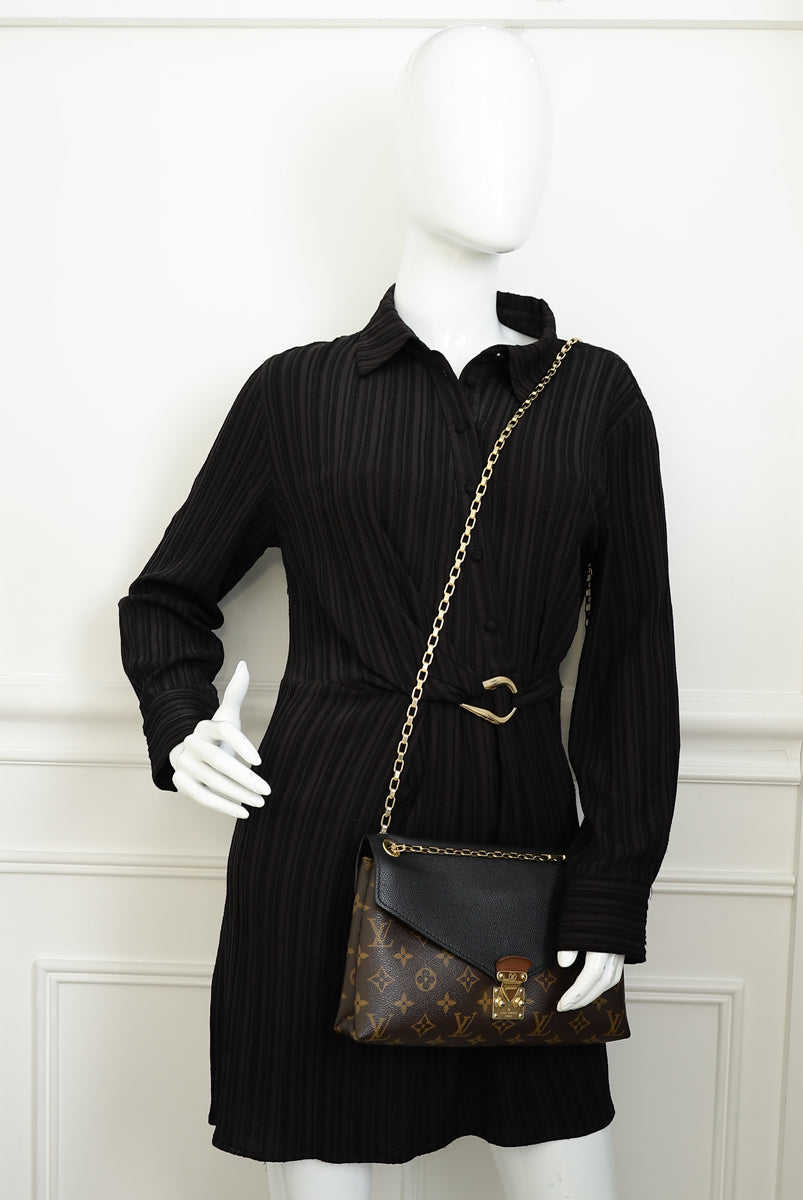 Louis Vuitton Monogram Black Pallas Chain Bag
