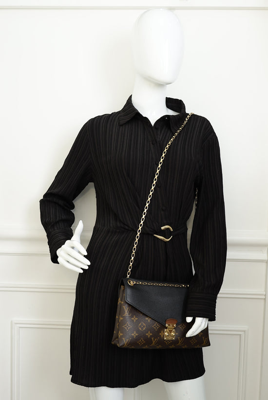 Louis Vuitton Monogram Black Pallas Chain Bag