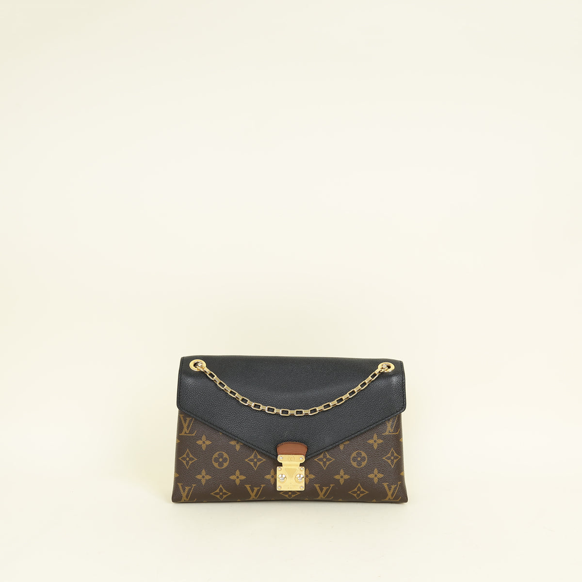 Louis Vuitton Monogram Black Pallas Chain Bag