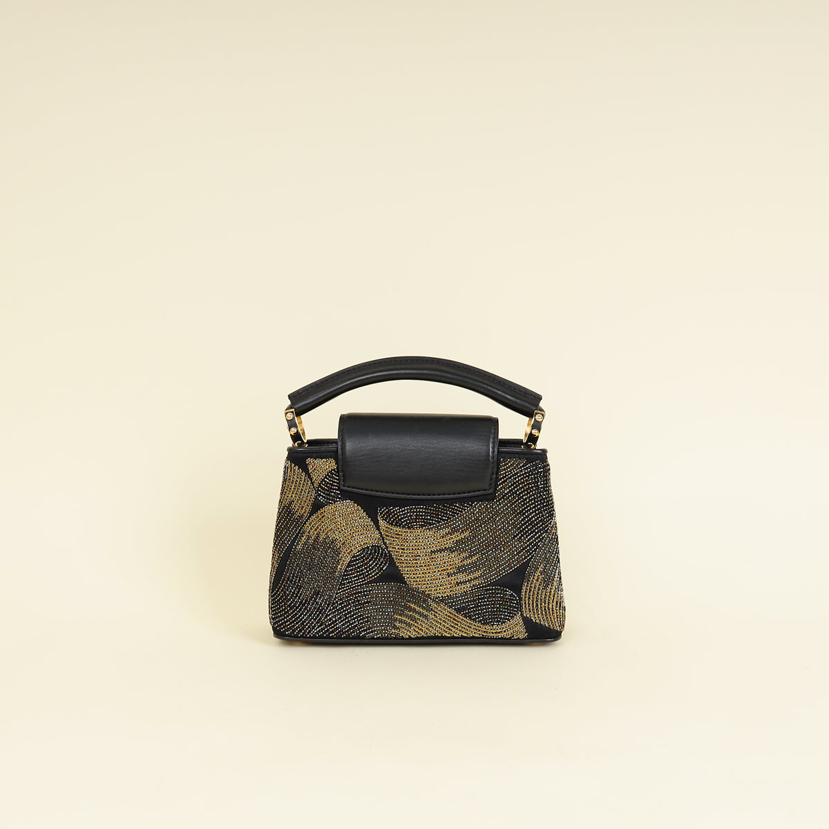 Louis Vuitton Bicolor Satin Beaded Embroidered Cruella Mini Capucines Bag-Louis Vuitton-THE CLOSET