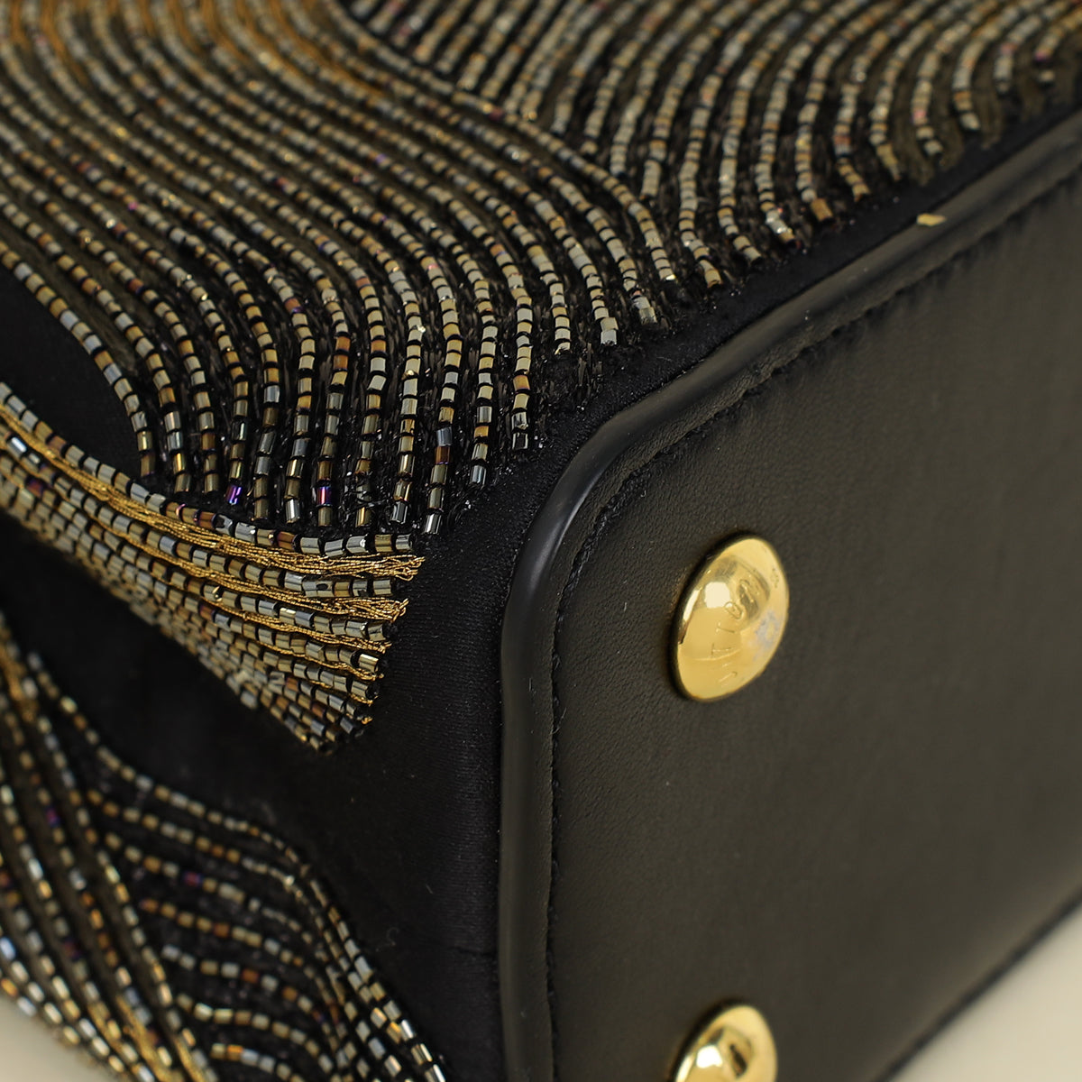 Louis Vuitton Bicolor Satin Beaded Embroidered Cruella Mini Capucines Bag-Louis Vuitton-THE CLOSET