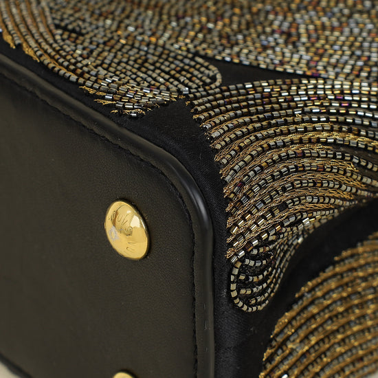 Louis Vuitton Bicolor Satin Beaded Embroidered Cruella Mini Capucines Bag-Louis Vuitton-THE CLOSET