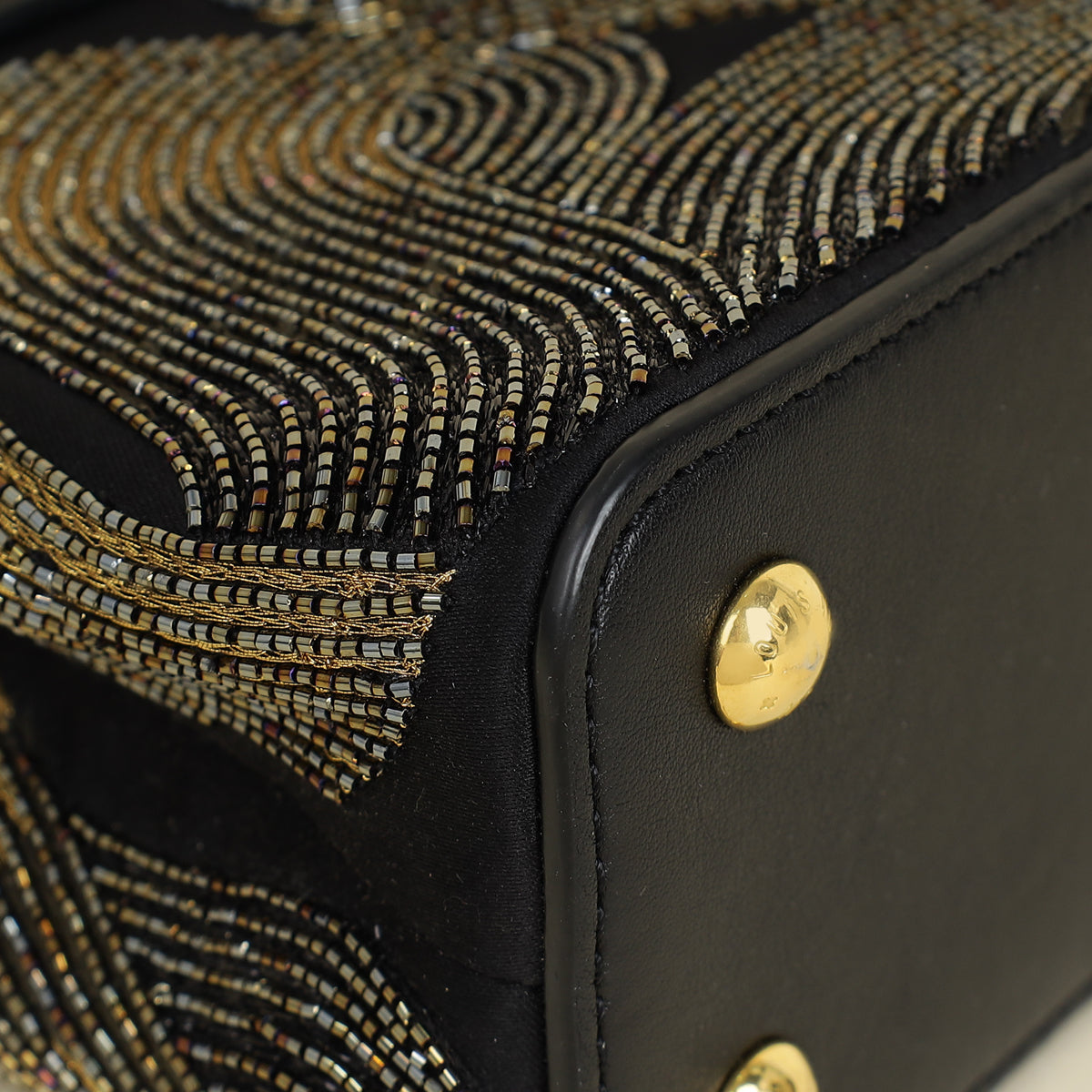 Louis Vuitton Bicolor Satin Beaded Embroidered Cruella Mini Capucines Bag-Louis Vuitton-THE CLOSET