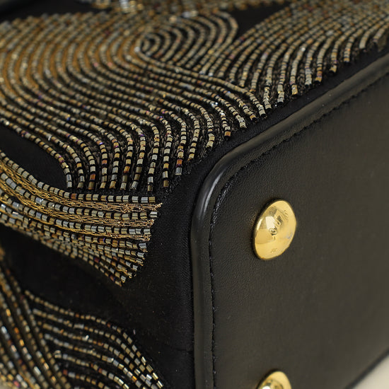 Louis Vuitton Bicolor Satin Beaded Embroidered Cruella Mini Capucines Bag-Louis Vuitton-THE CLOSET