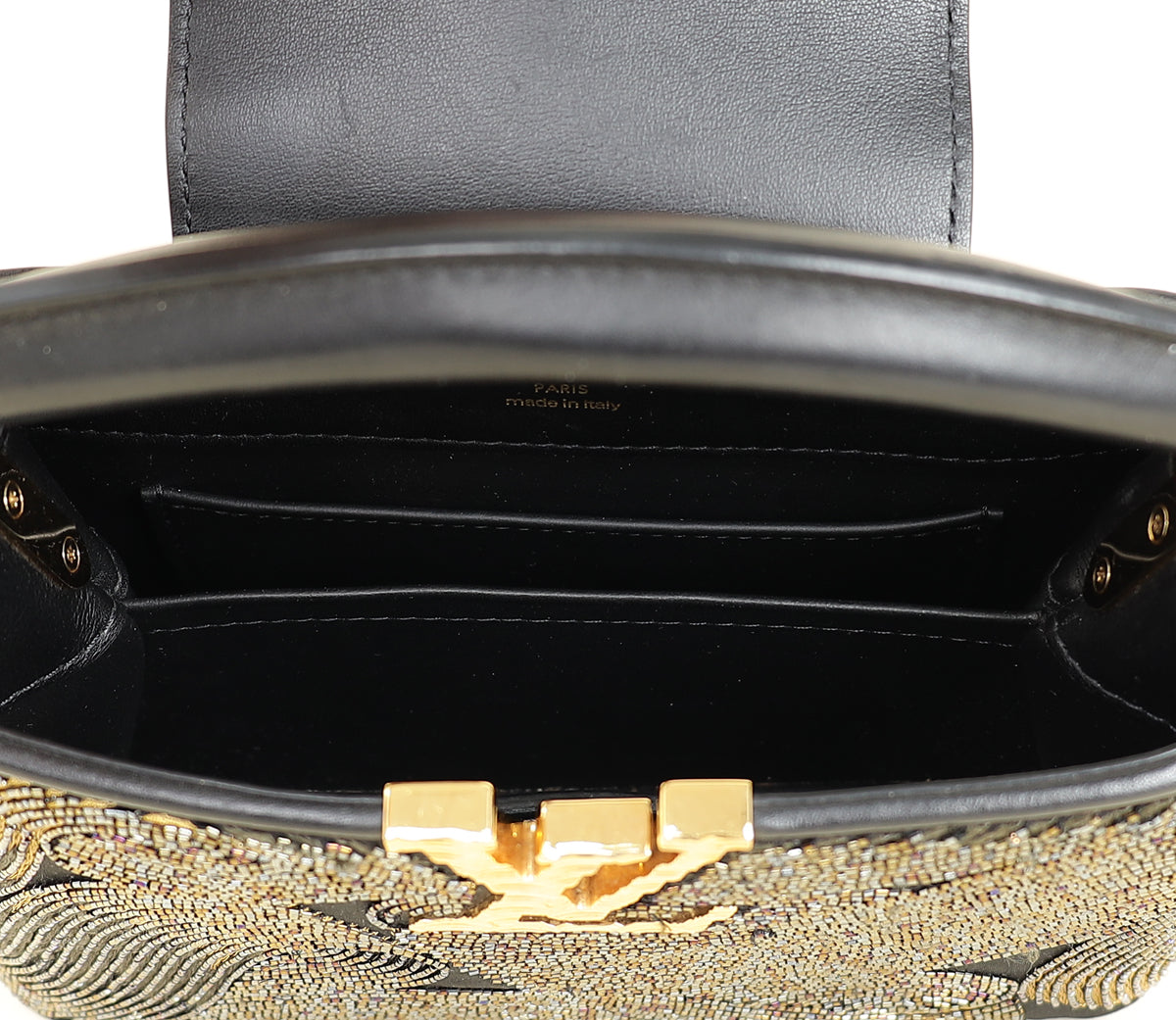 Louis Vuitton Bicolor Satin Beaded Embroidered Cruella Mini Capucines Bag-Louis Vuitton-THE CLOSET