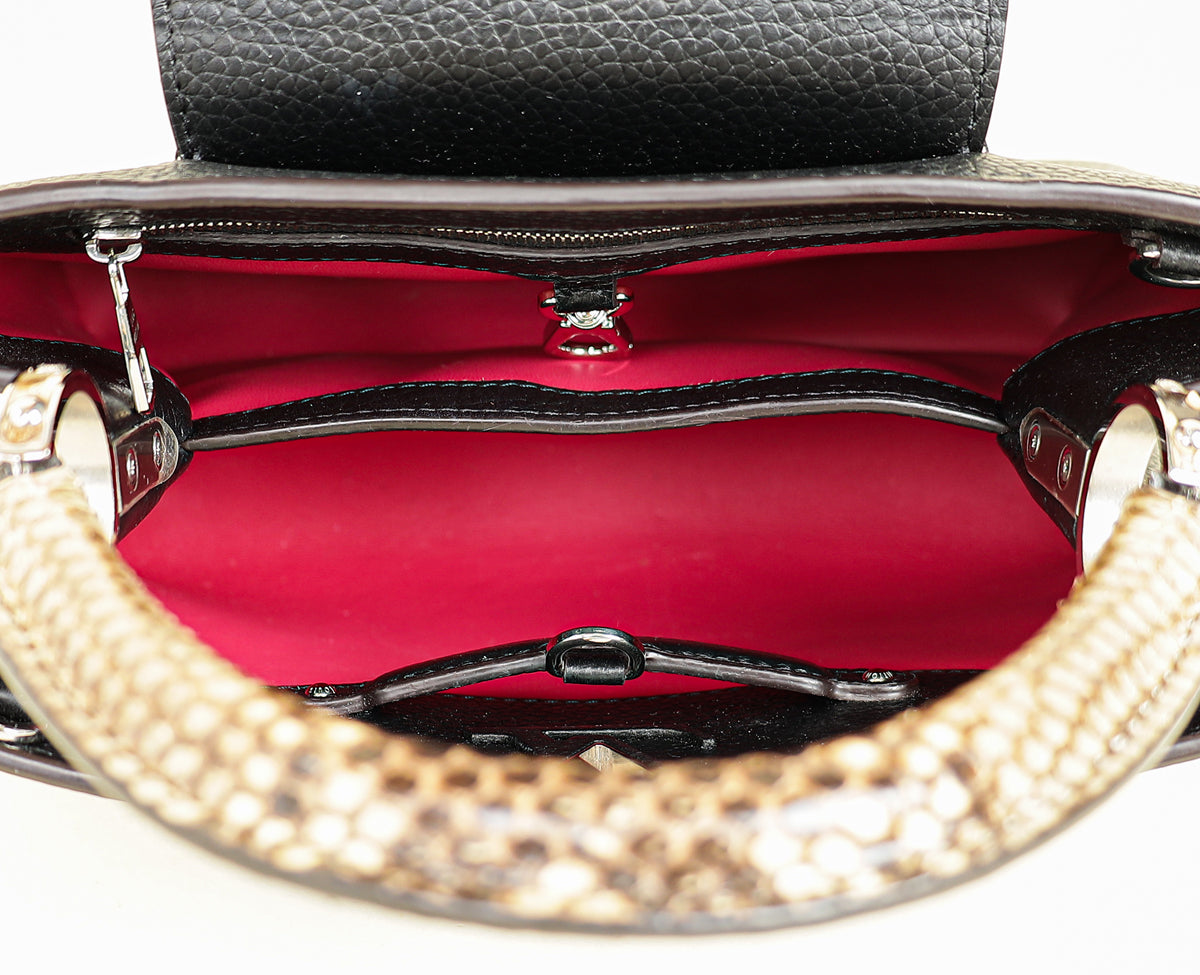 Louis Vuitton Black Capucines BB Python Bag