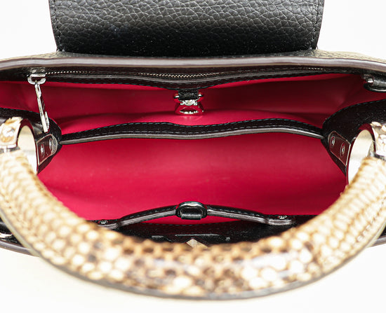 Louis Vuitton Black Capucines BB Python Bag