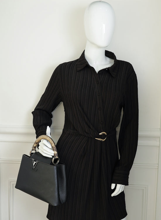 Louis Vuitton Black Capucines BB Python Bag