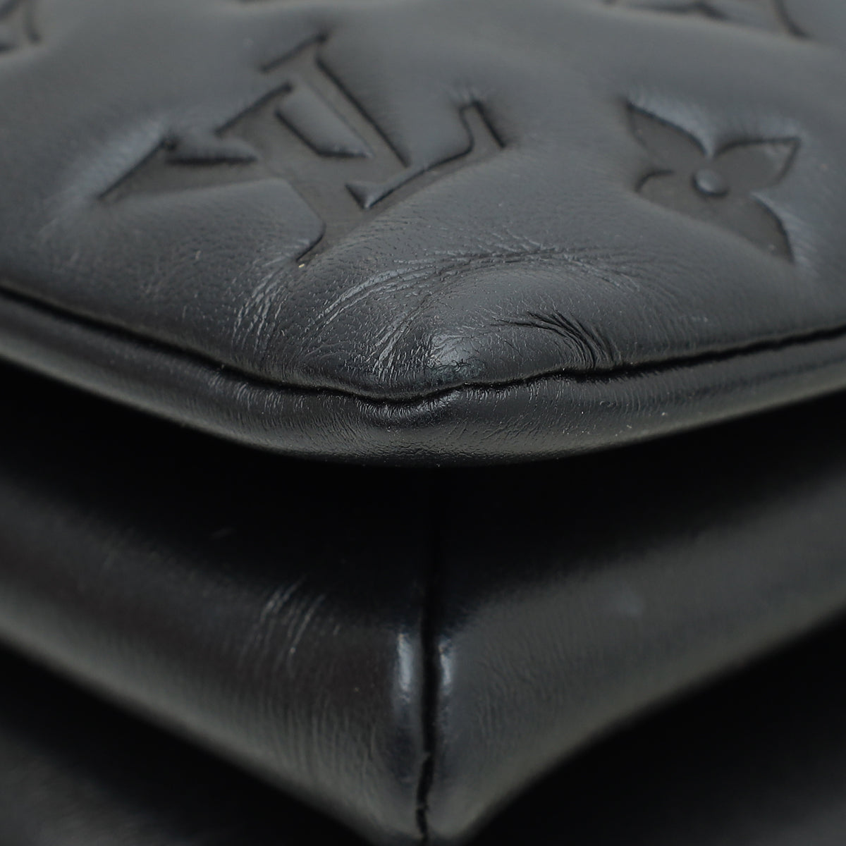 Louis Vuitton Black Monogram Embossed Coussin BB Bag