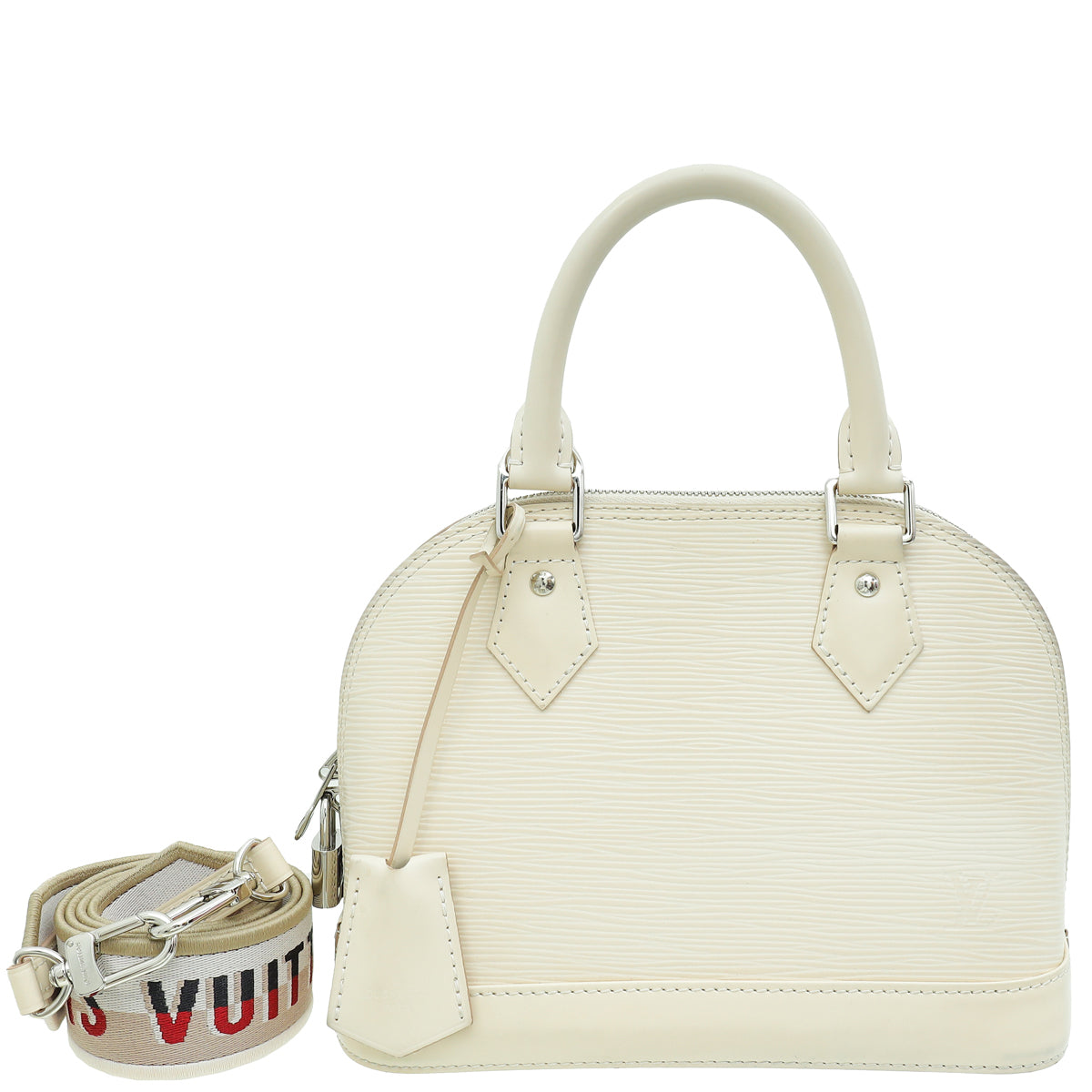 Louis Vuitton Quartz White Sporty Alma BB Bag-Louis Vuitton-THE CLOSET
