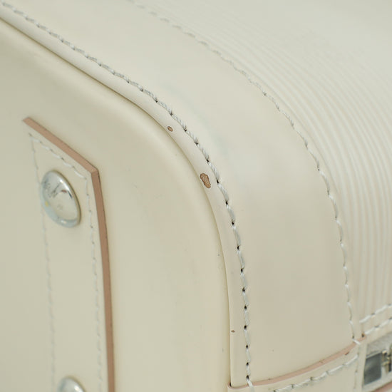 Load image into Gallery viewer, Louis Vuitton Quartz White Sporty Alma BB Bag
