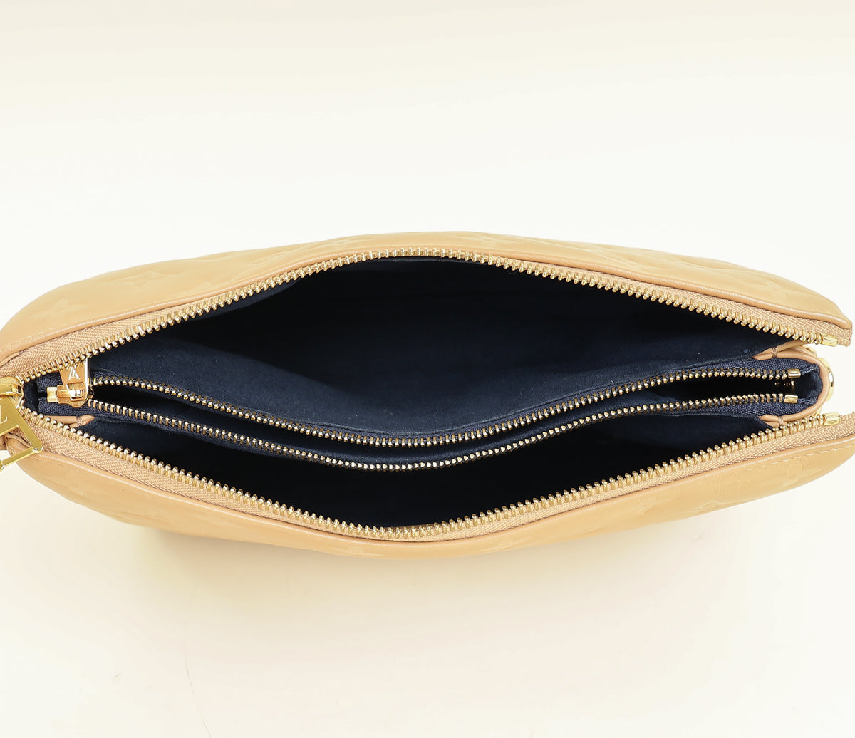 Louis Vuitton Camel Monogram Embossed Puffy Coussin PM Bag