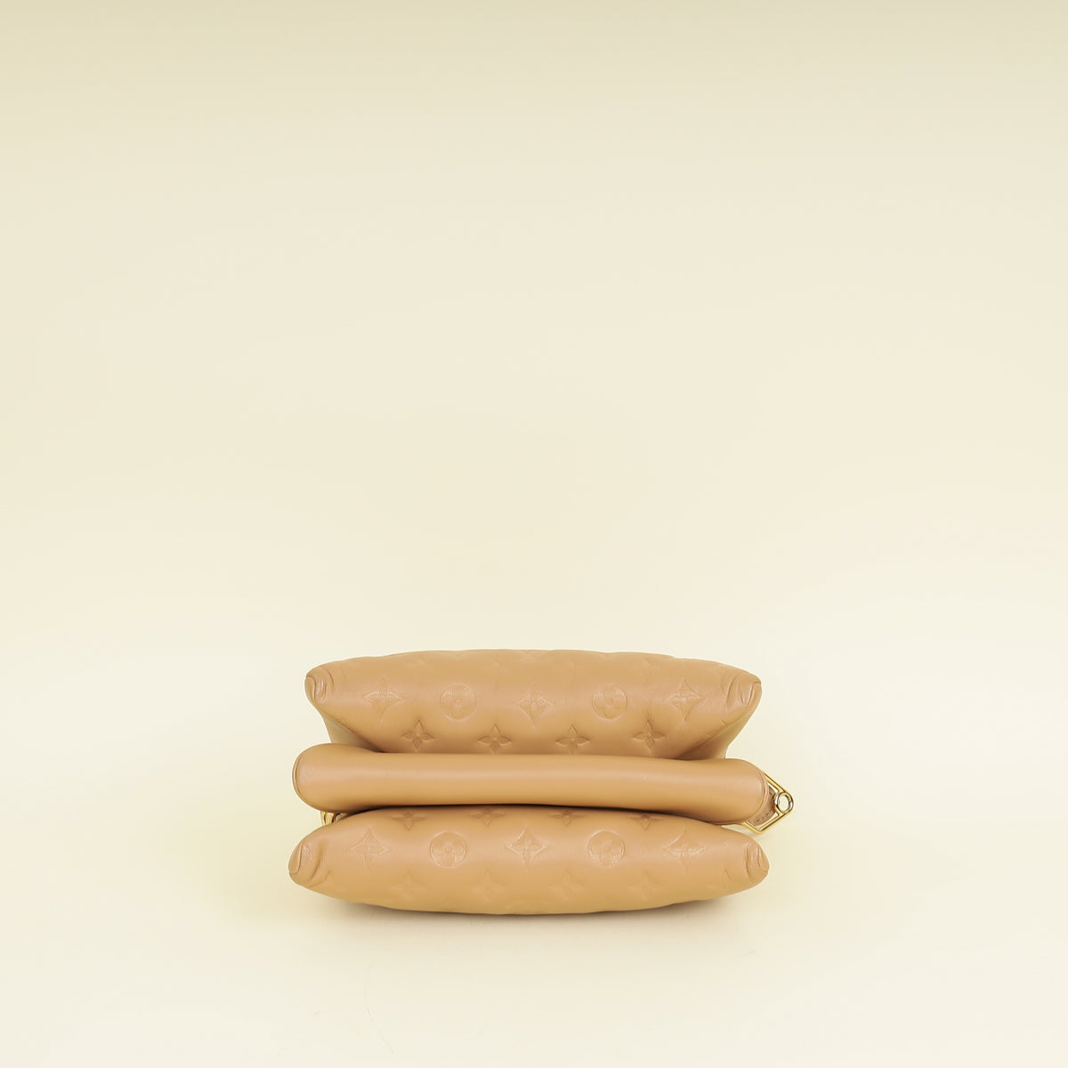 Louis Vuitton Camel Monogram Embossed Puffy Coussin PM Bag