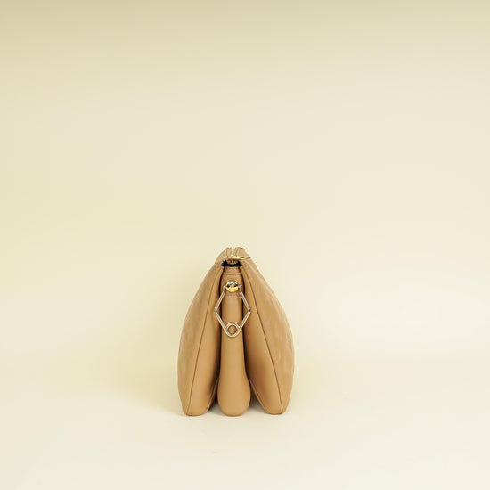 Louis Vuitton Camel Monogram Embossed Puffy Coussin PM Bag