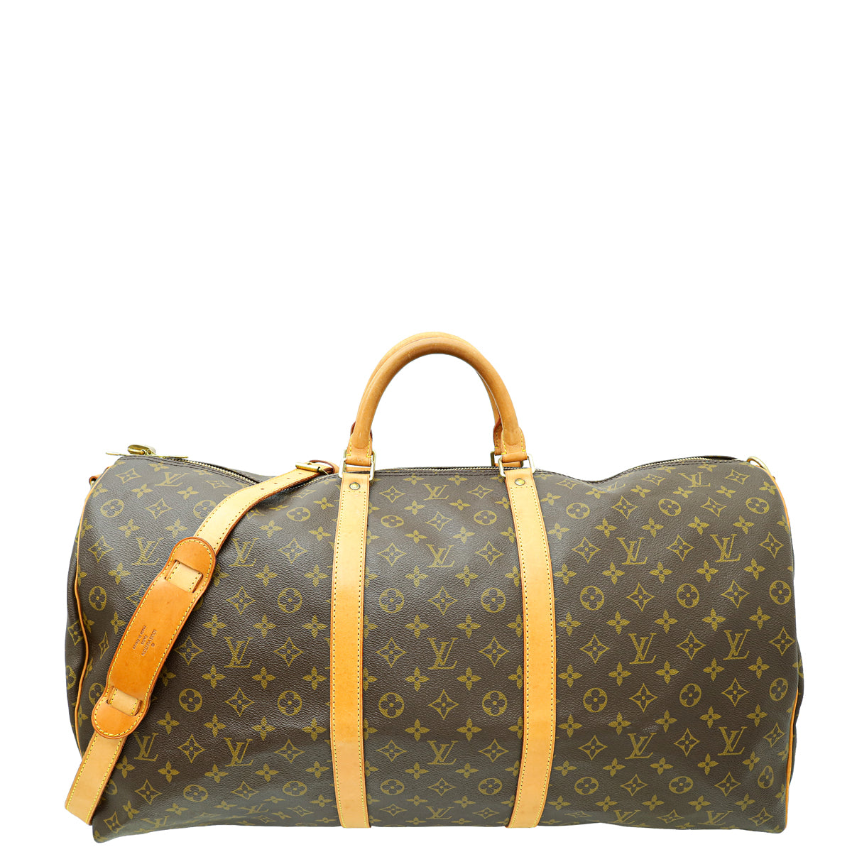 Louis Vuitton Brown Monogram Keepall Bandouliere 60 Bag