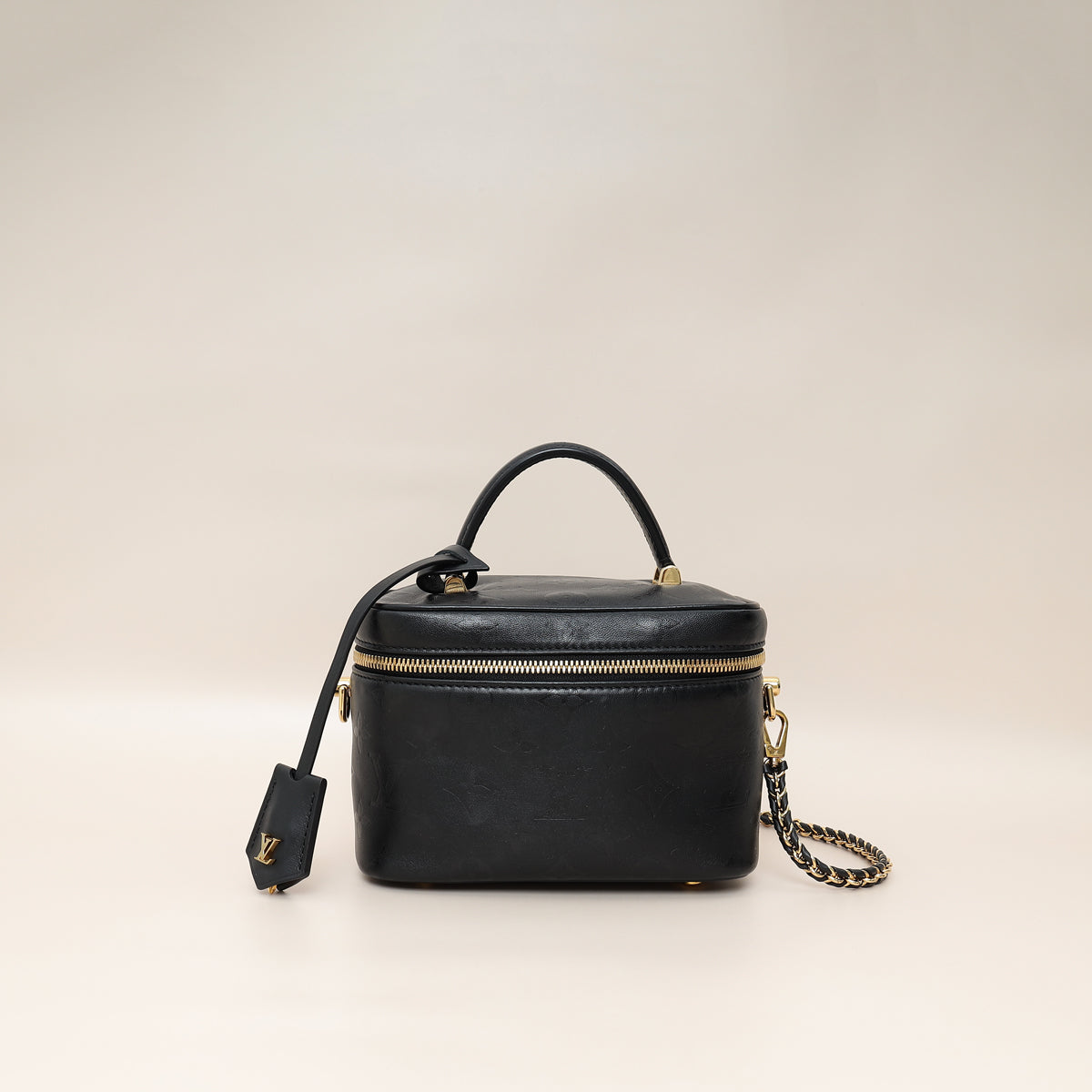 Louis Vuitton Black Monogram Ink Embossed Vanity PM Bag-Louis Vuitton-THE CLOSET