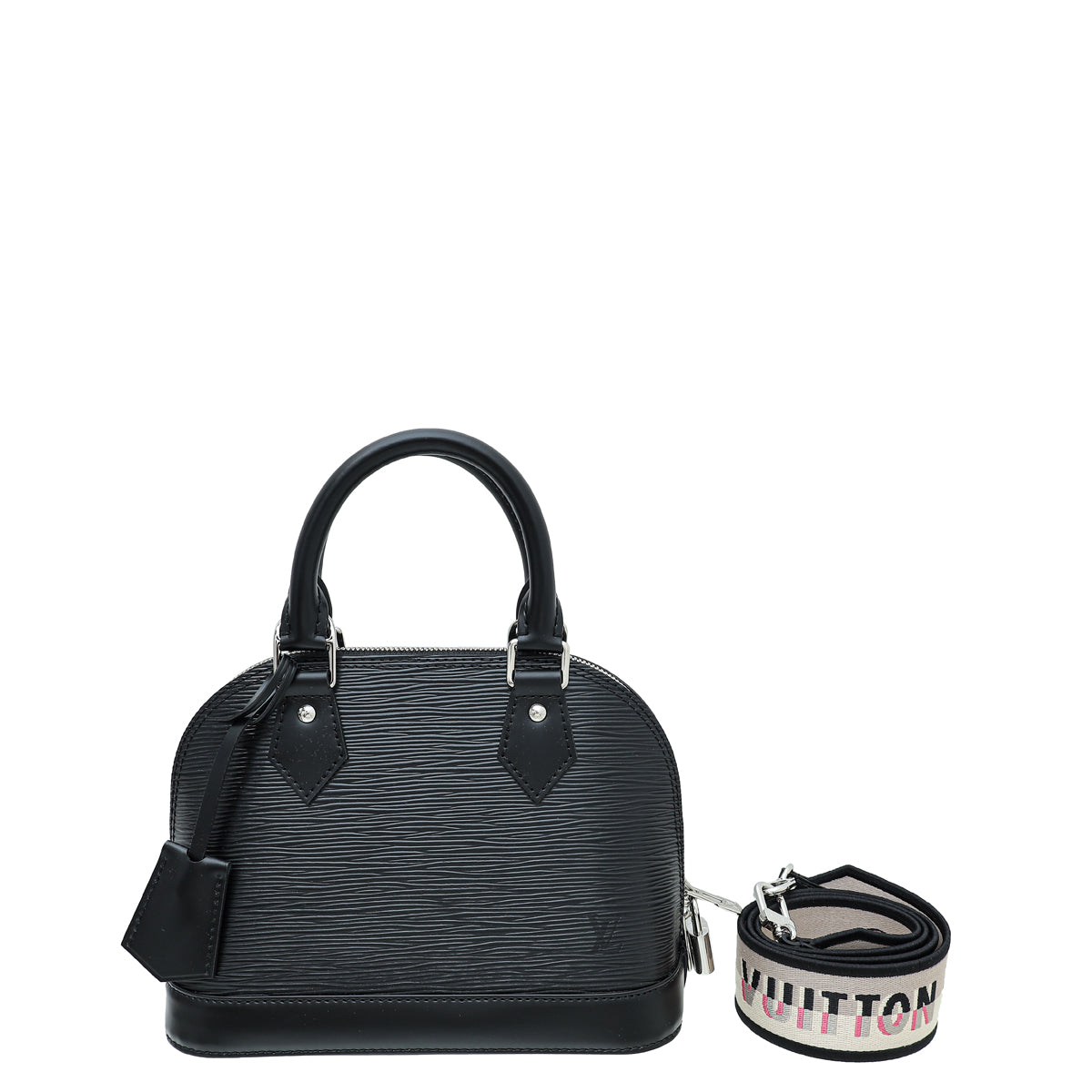 Louis Vuitton Noir Alma BB Bag W /Jacquard Strap-Louis Vuitton-THE CLOSET