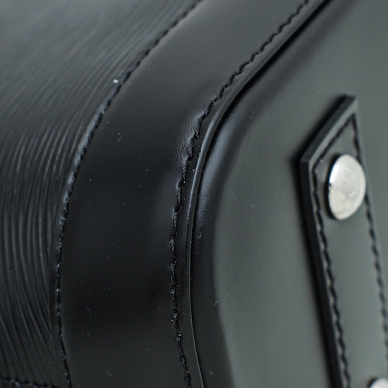 Louis Vuitton Noir Alma BB Bag W /Jacquard Strap
